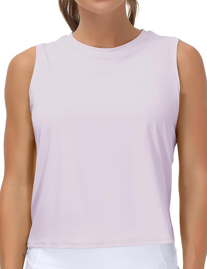 THE GYM PEOPLE Women's Workout Tops in Ice Silk Quick Dry Sleeveless
