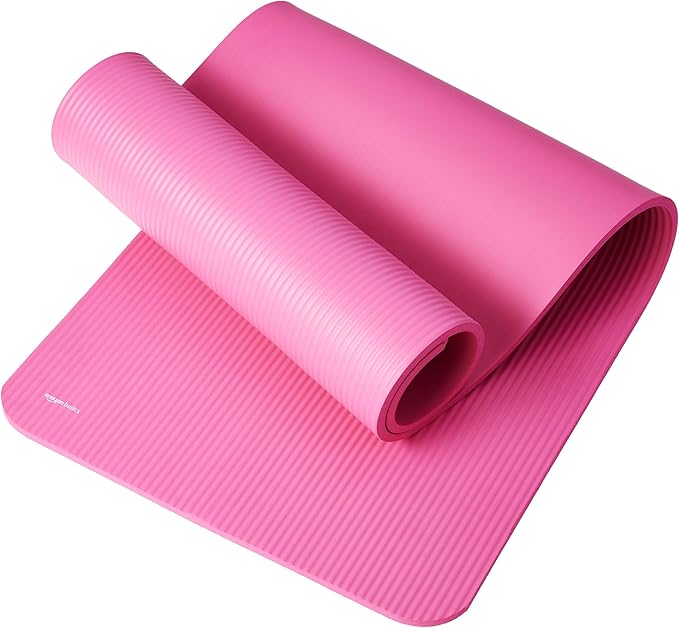 Amazon Basics Extra Thick Exercise Yoga Mat with Carrying Strap