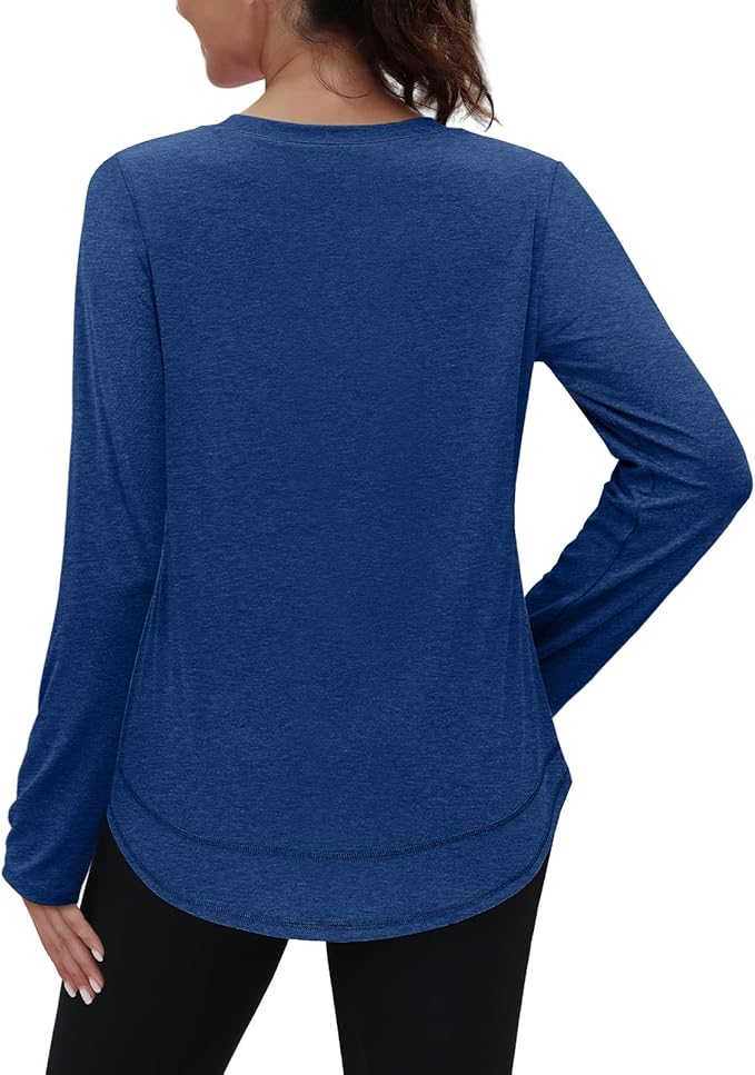 XIEERDUO Women's Workout Tops Long Sleeve Quick Dry Shirts for Hiking Running S-3XL