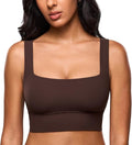 INLYRIC Women's Inbarely Outwear Longline Square Neck Bralette Supportive Unlined No Underwire Yoga Sports Bra
