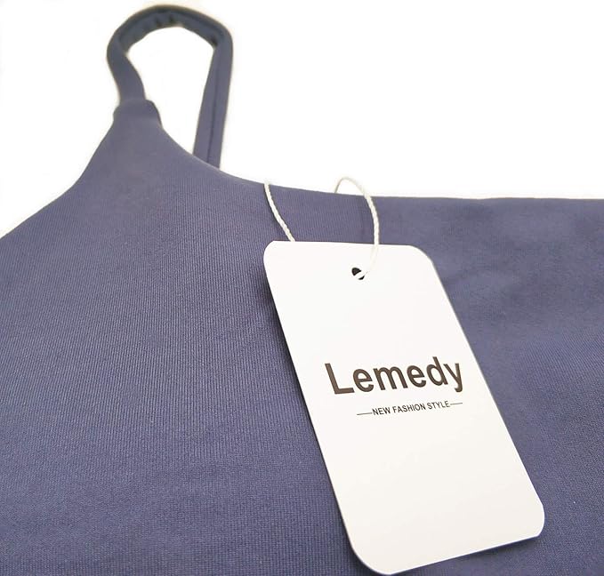 Lemedy Women Padded Sports Bra Fitness Workout Running Shirts Yoga Tank Top