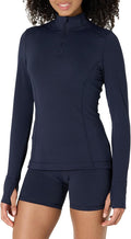 Amazon Essentials Women's Active FormFlex Buttery Soft Slim Fit Quarter Zip Long Sleeve Pullover Jacket