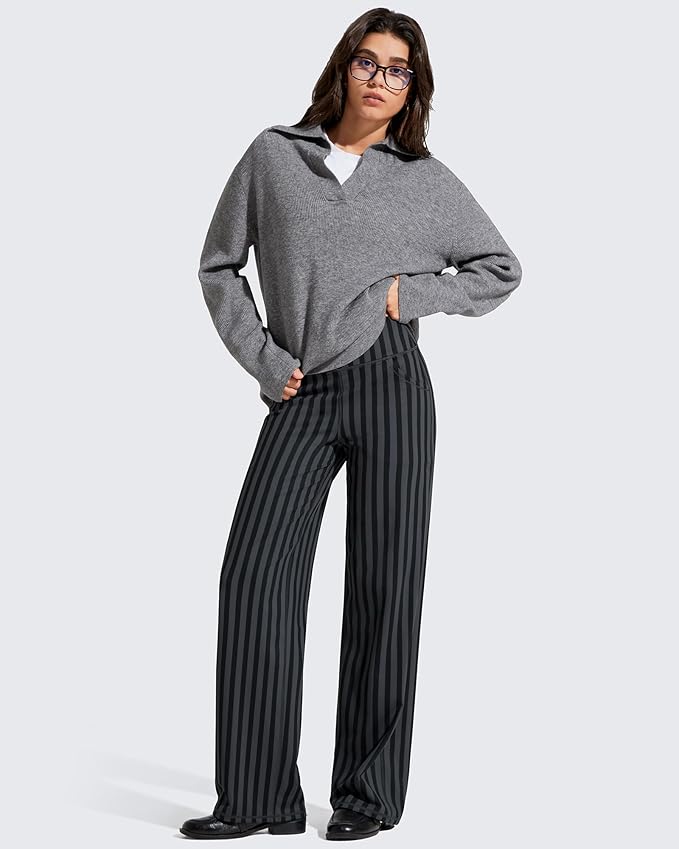 Promover Wide Leg Pants Woman Yoga Pants with Pockets Stretch Loose Casual Lounge Sweatpants Petite/Regular/Tall