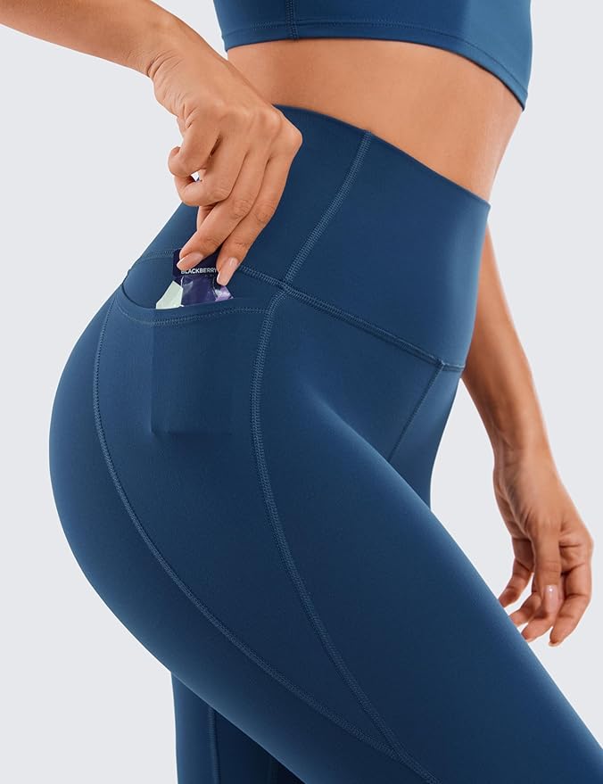 CRZ YOGA Butterluxe Workout Leggings Pockets 28'' - High Waisted Gym Womens Yoga Pants Running Buttery Soft