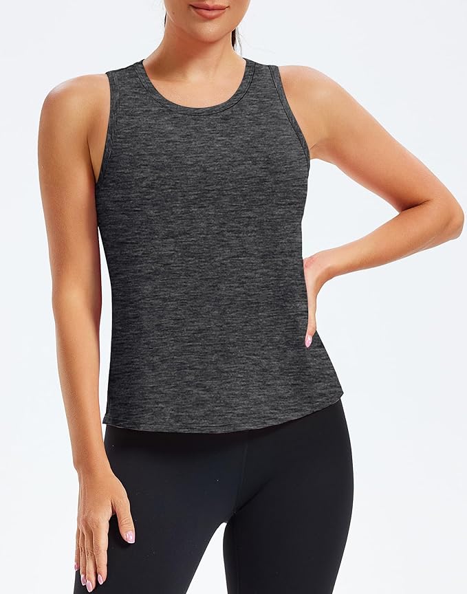 Alaroo Womens Workout Tank Tops Sleeveless Short Shirts for Sport Athletic Yoga Running Gym Loose Crop 2026