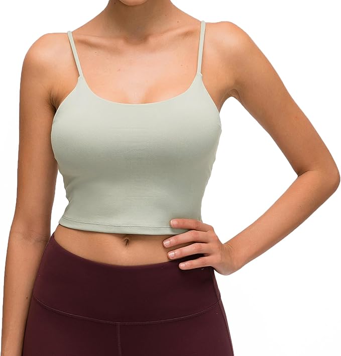 Lemedy Women Padded Sports Bra Fitness Workout Running Shirts Yoga Tank Top