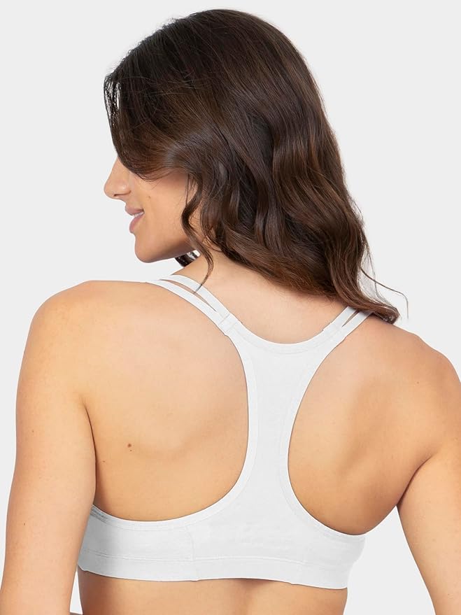 Fruit of the Loom Women's Spaghetti Strap Cotton Sports Bra - All-Day Comfort & Easy Movement
