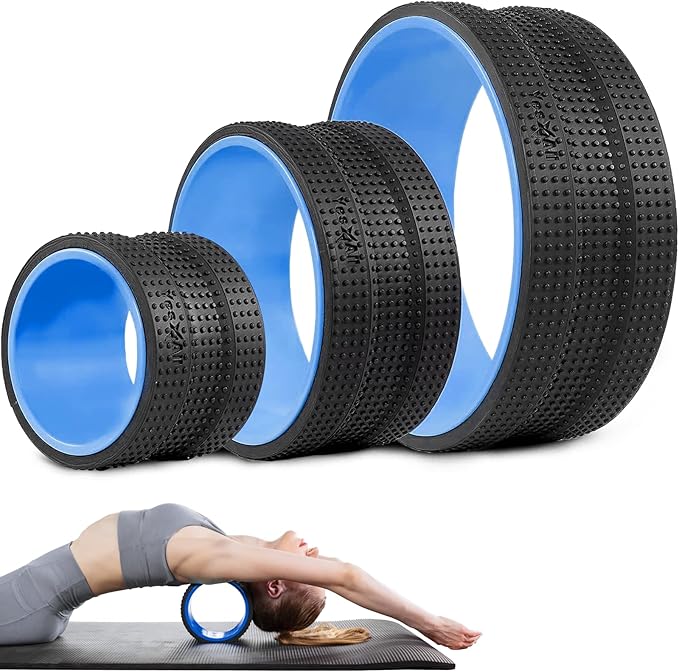 Yes4All Yoga Wheel Roller, 500 lb Capacity Back Cracker Roller for Comfort HIPS & Neck, Available in 6”/10”/12” Sizes