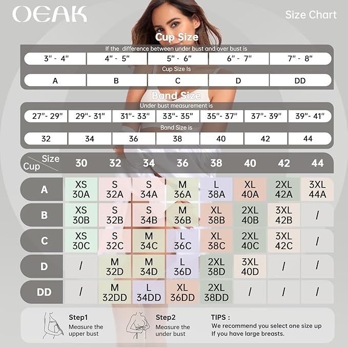 OEAK Womens Wireless Jelly Bras Comfortable Push Up Bra No Underwire Gel Bra Full Support Lift Everyday Seamless Tshirt Bras
