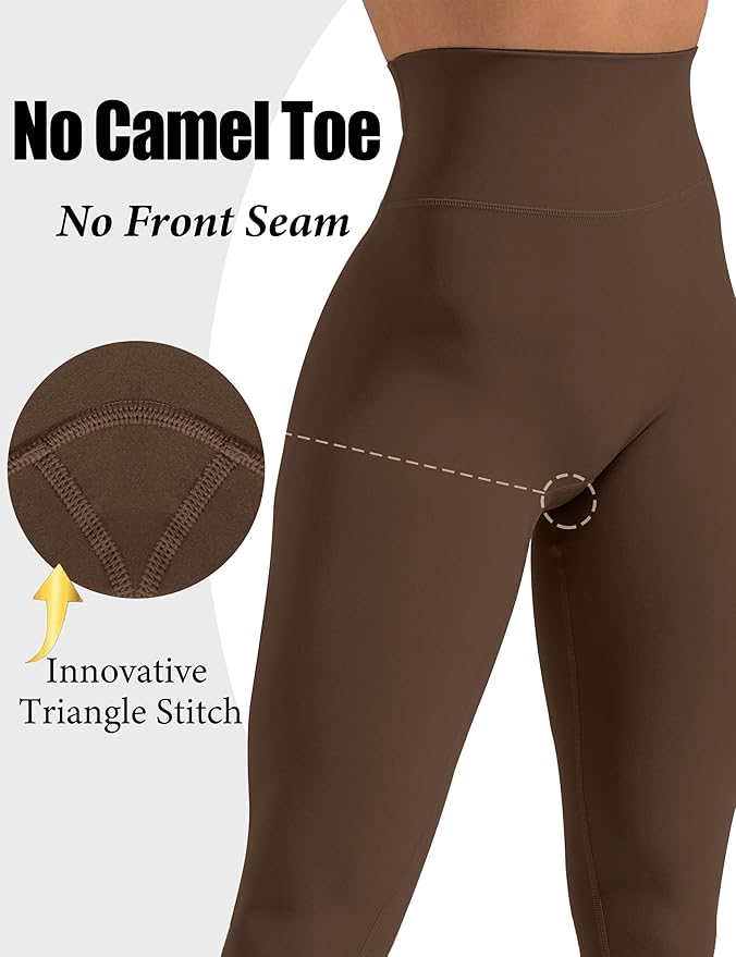 Olmlmt No Front Seam Workout Leggings for Women Tummy Control Butt Lifting Leggings Buttery Soft Gym Yoga Pants