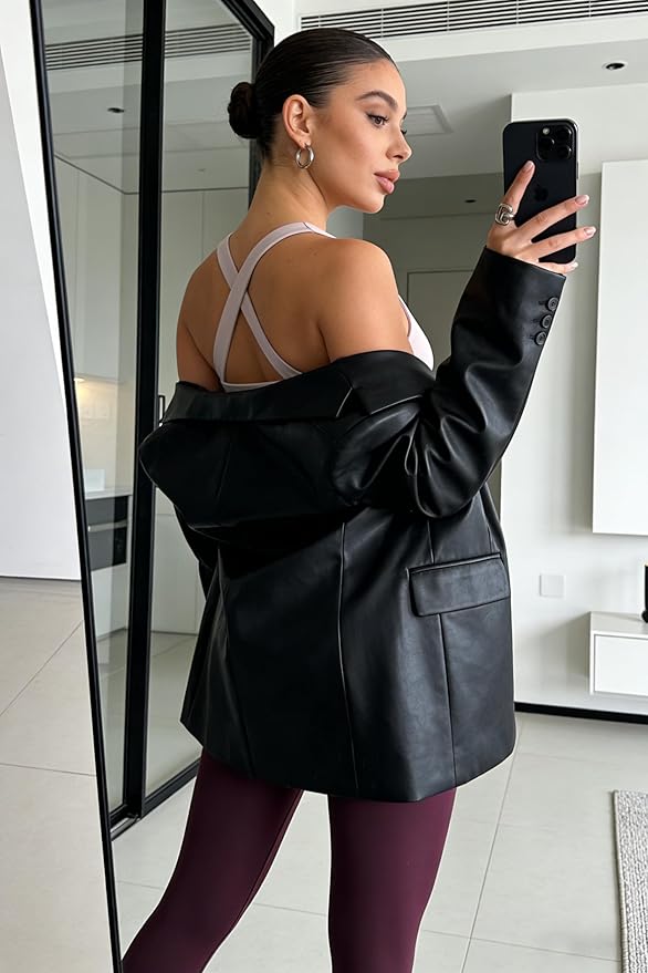 Workout Sets for Women 2 Piece Seamless High-Waisted Leggings & Cross Back Padded Sports Bra for Yoga Pilates