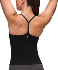 CRZ YOGA Butterluxe Racerback Tank Tops for Women - Scoop Neck Spaghetti Strap Padded Workout Camisole with Built in Bra