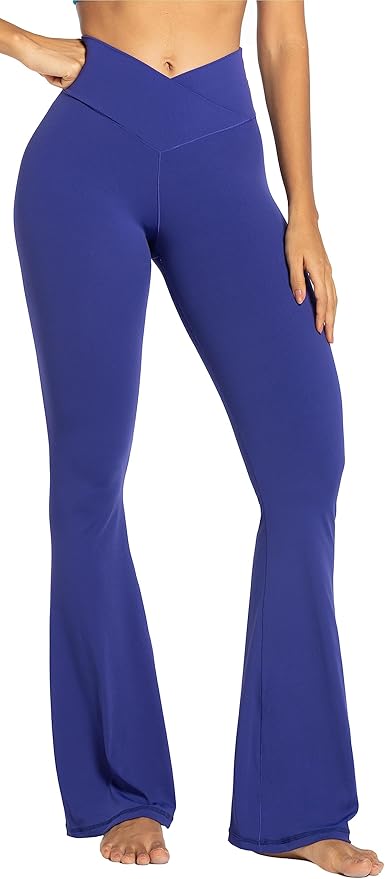 Sunzel Flare Leggings, Crossover Yoga Pants with Tummy Control, High-Waisted and Wide Leg