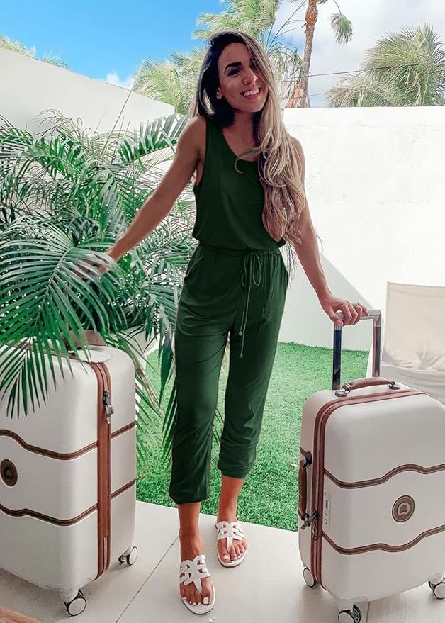 PRETTYGARDEN Women's Two Piece Outfit Sets Casual Summer Sleeveless Matching Lounge Wear Spring Travel Clothes Tracksuit