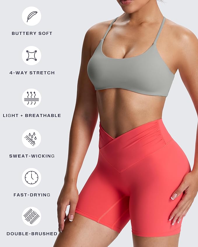 Aoxjox Women's Workout Sports Bras Fitness Trinity Ivy Low Impact Bra Yoga Crop Tank