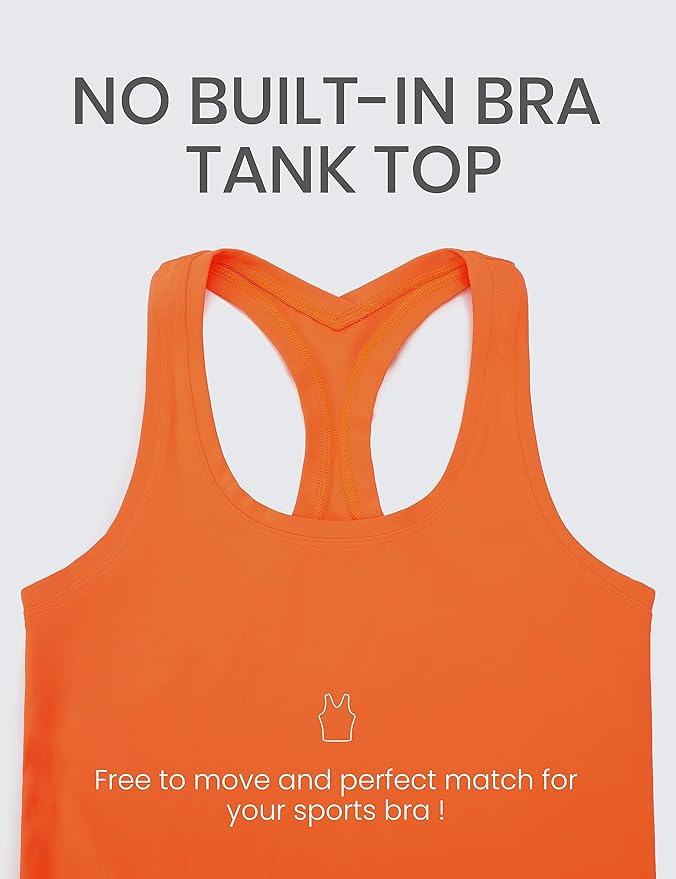 CRZ YOGA Butterluxe Racerback Tank Tops for Women - Yoga Workout Casual Gym Athletic Camisole Tight Sleeveless Shirts