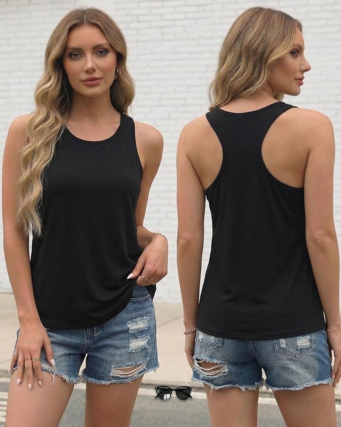 JILUVIN Tank Tops for Women Racerback Summer Sleeveless Casual Graphic Basic Top Shirts 2026