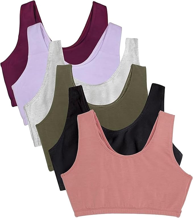 Fruit of the Loom Women's Built Up Tank Style Sports Bra Value Pack