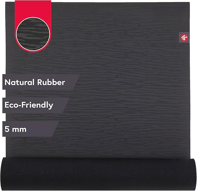 Manduka eKO Yoga Mat - 5mm Natural Rubber | Eco-Friendly | Soft Textured Surface| Natural Next-to-Skin Feel