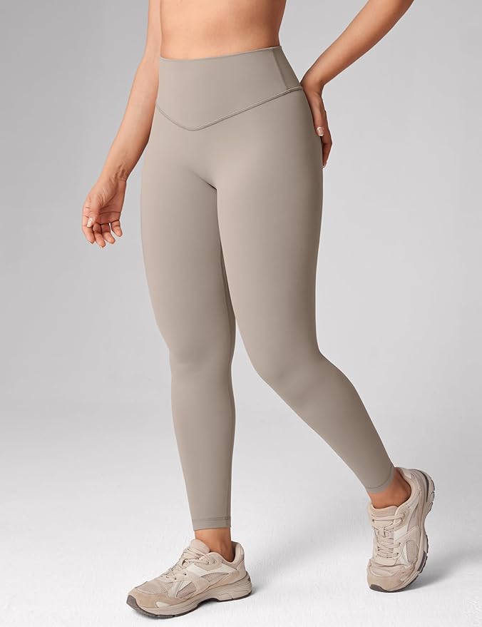 UNISSU Hugcurve No Front Seam High Waisted Workout Leggings for Women Buttery Soft Yoga Pants Gym Athletic Tights - 25''