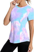 AVOOGUE Women's Short Sleeve Workout Tops Quick Dry Athletic UPF50+ Sun Protection Shirts Gym Hiking Running Yoga Clothes