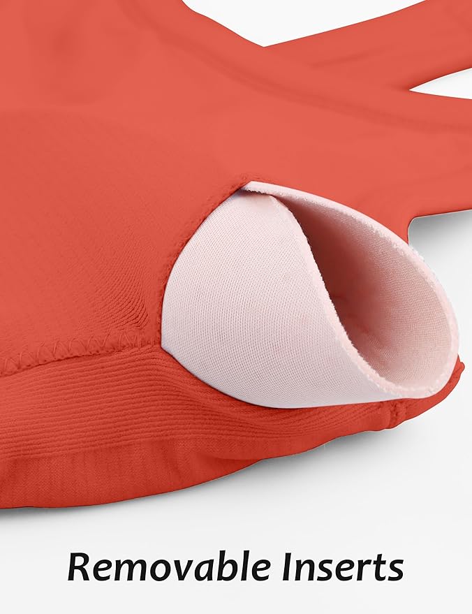 MathCat Workout Tank Tops for Women with Built in Bra, Sleeveless Gym Tops Seamless Racerback Athletic Yoga Shirts