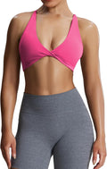 Aoxjox Women's Workout Sports Bras Fitness Metamorph Sienna Twist Bra Yoga Crop Tank