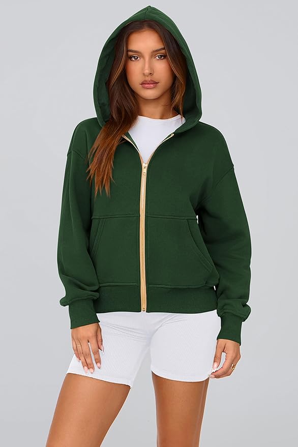 PRETTYGARDEN Hoodies for Women Sweatshirt Zip Up Hoodie Fall Fashion 2026 Trendy Long Sleeve Jackets Winter Clothing Outfits