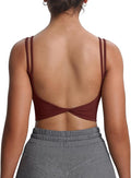 Aoxjox Women's Workout Sports Bras Fitness Yoga Crop Tank Metamorph Twist Back Cami