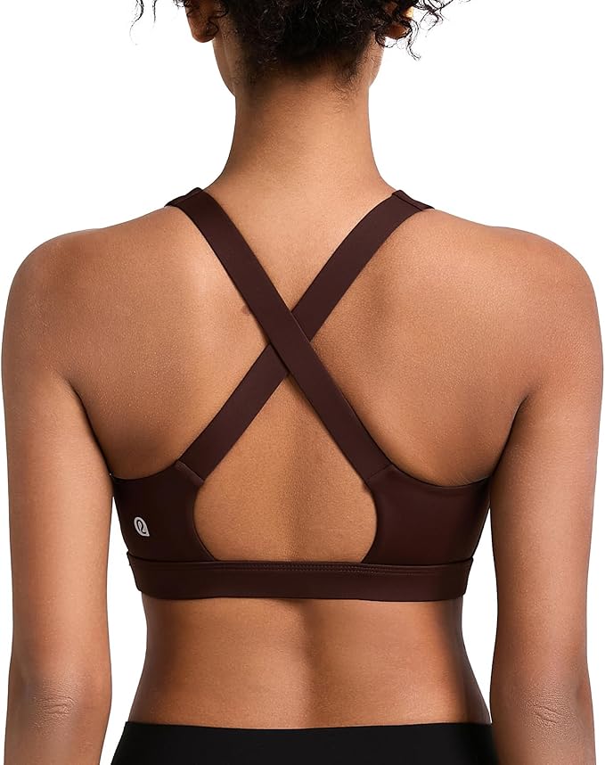 RUNNING GIRL Sports Bras for Women, Molded Cup High Impact Sports Bra Workout Bras for Women High Support Racerback
