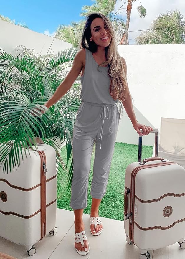 PRETTYGARDEN Women's Two Piece Outfit Sets Casual Summer Sleeveless Matching Lounge Wear Spring Travel Clothes Tracksuit