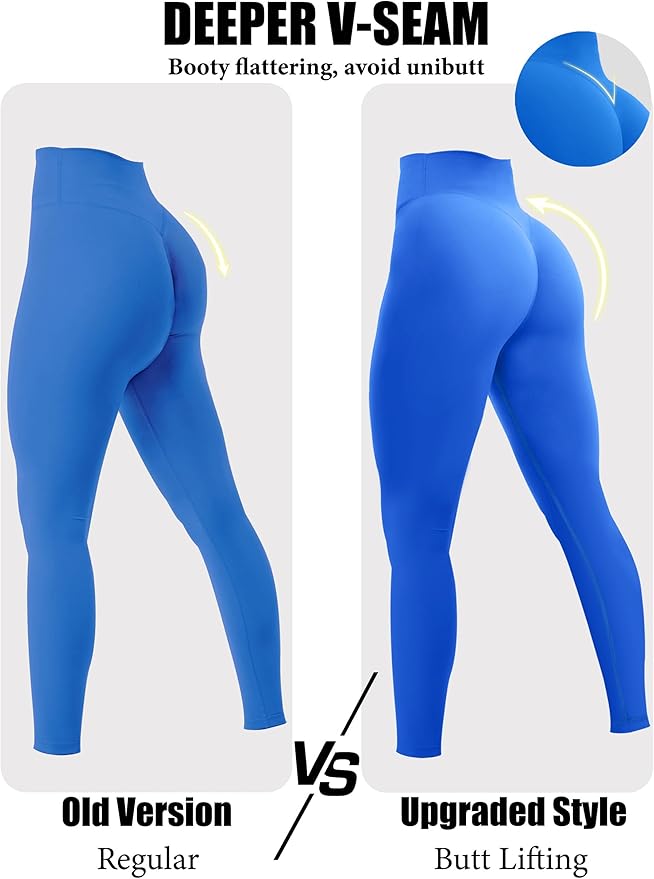 Olmlmt No Front Seam Workout Leggings for Women Tummy Control Butt Lifting Leggings Buttery Soft Gym Yoga Pants