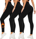 FULLSOFT 3 Pack Leggings for Women High Waisted Soft Black Yoga Pants for Workout Athletic Running Reg & Plus Size