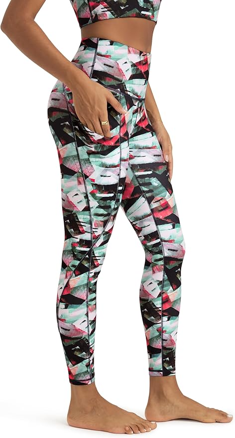 ODODOS Women's High Waisted Yoga Leggings with Pockets, Tummy Control Non See Through Workout Athletic Running Yoga Pants