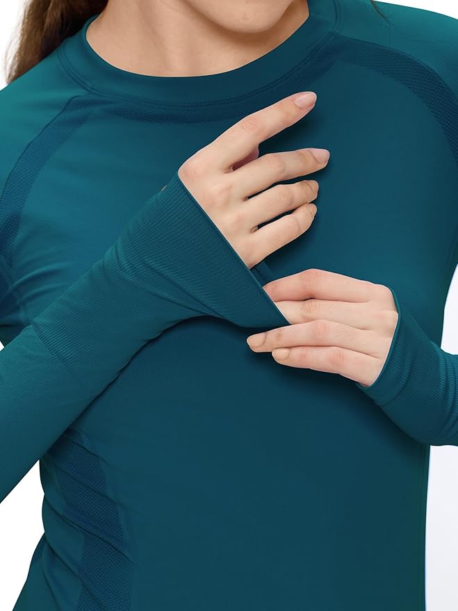 Long Sleeve Workout Tops for Women, Compression Shirt, Sports Running Shirt Breathable Athletic Top Slim Fit
