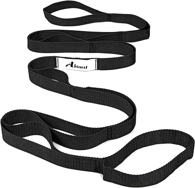 Stretching Strap Yoga Straps for Physical Therapy, 10 Loops Non-Elastic Stretch Band for Pilates, Flexibility, Exercise and Gymnastics