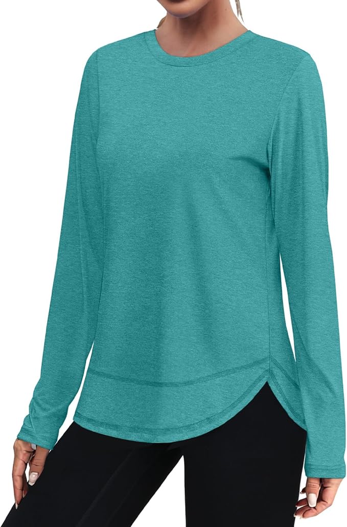 XIEERDUO Women's Workout Tops Long Sleeve Quick Dry Shirts for Hiking Running S-3XL