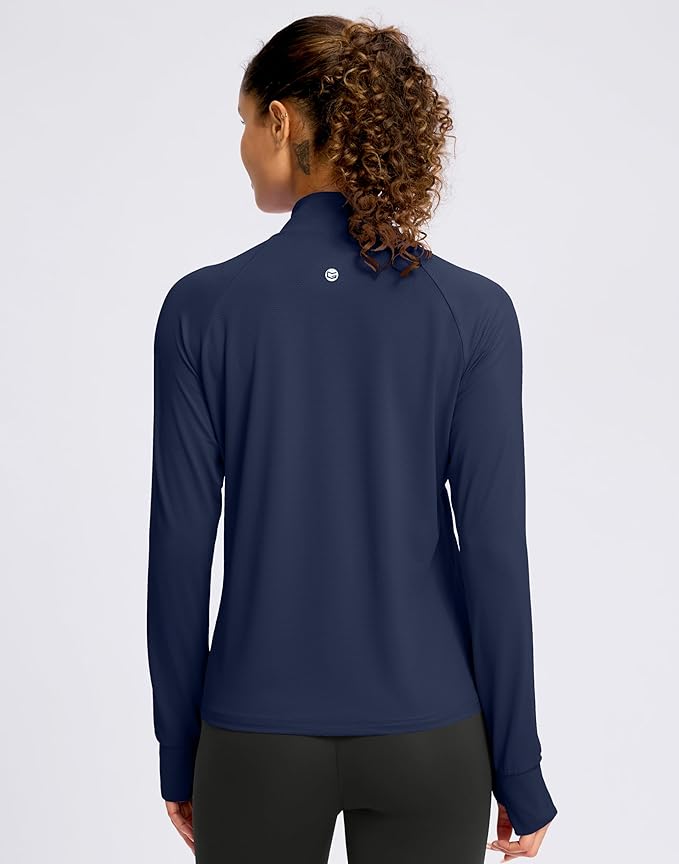 G Gradual Women's Lightweight Athletic Jacket Sun Protection UPF 50+ Zip Up 4 Pockets Long Sleeve Shirts Workout Running