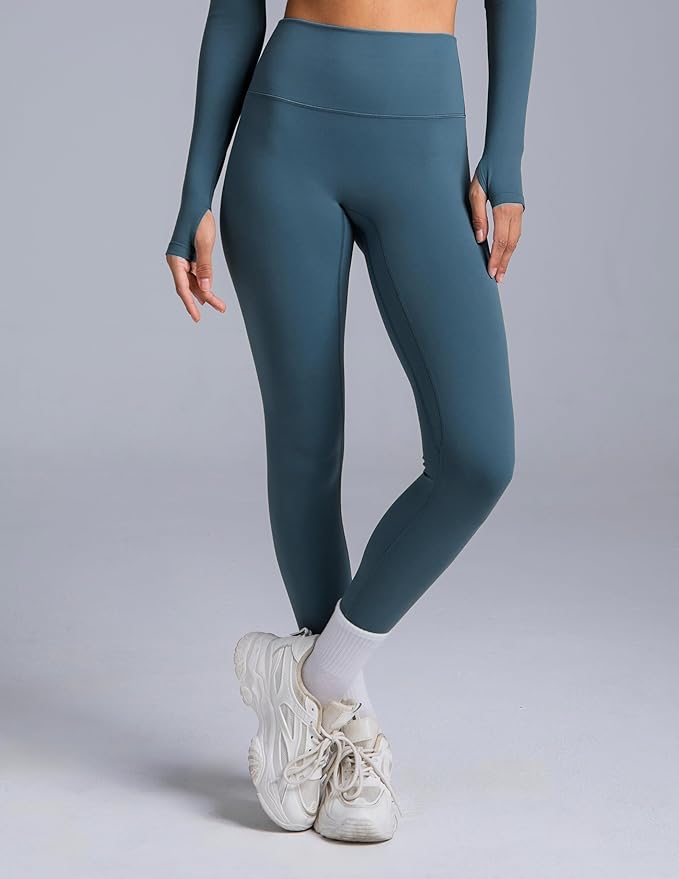 Colorfulkoala Dreamlux No Front Seam Leggings for Women 25"/28" Inseam, High Waisted Buttery Soft Yoga Pants