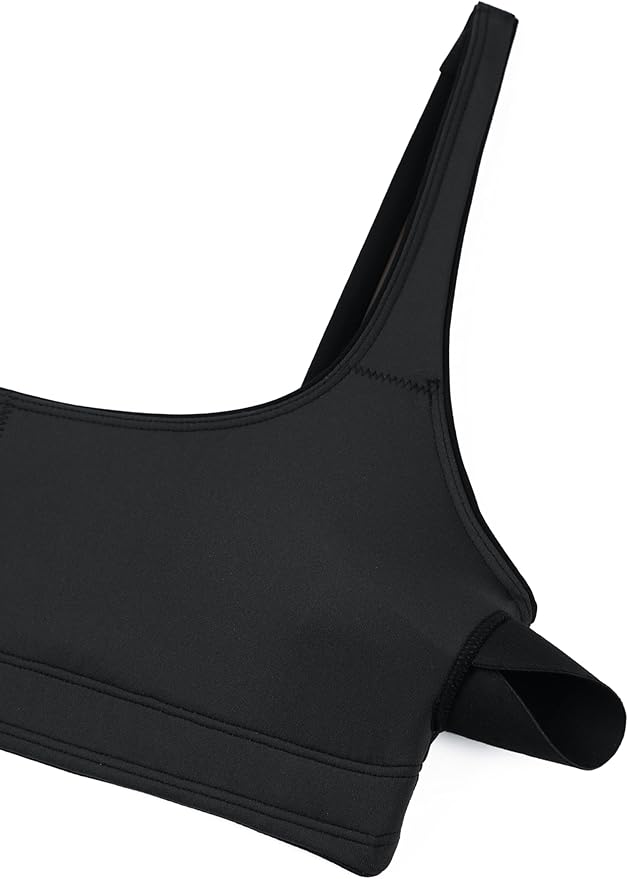 CRZ YOGA Butterluxe Square Neck Spaghetti Strap Sports Bras for Women - Low Coverage Yoga Wireless Padded Cami Crop Top