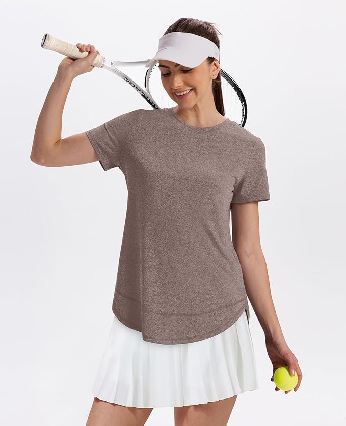 XIEERDUO Womens Workout Tops Short Sleeve Shirts Quick Dry Outfits for Hiking Running S-3XL