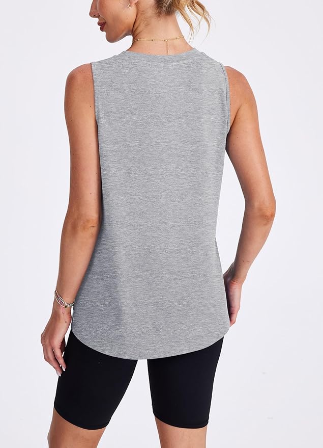 Womens Workout Tank Tops Lightweight Sleeveless Shirts for Women Loose Fit Tops for Athletic Running Tennis Yoga