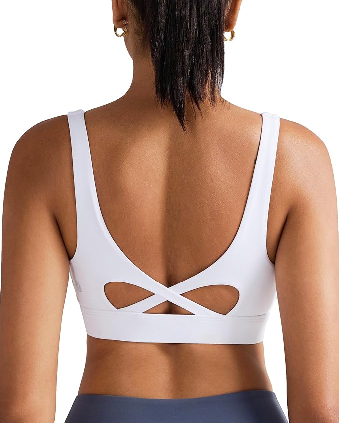 RUNNING GIRL Sports Bra for Women High Support, Molded Cup High Impact Sports Bras with Sewn in Pads Workout Running Bra