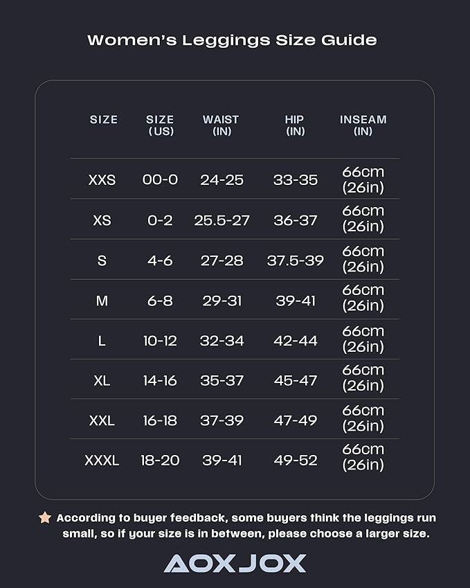 Aoxjox High Waisted Workout Leggings for Women Tummy Control Buttery Soft Yoga Metamorph Deep V Pants 26"