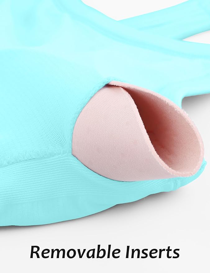 MathCat Workout Tank Tops for Women with Built in Bra, Sleeveless Gym Tops Seamless Racerback Athletic Yoga Shirts