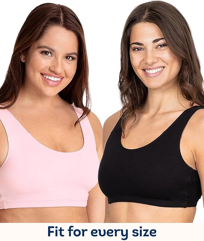 Fruit of the Loom Women's Built Up Tank Style Sports Bra Value Pack