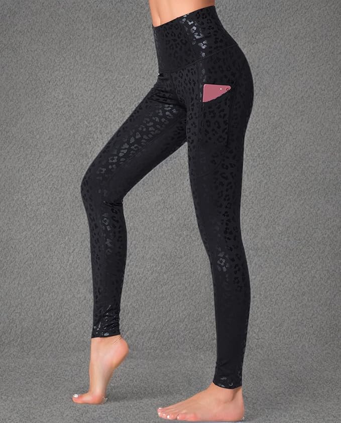 Dragon Fit High Waist Yoga Leggings with 3 Pockets,Tummy Control Workout Running 4 Way Stretch Yoga Pants