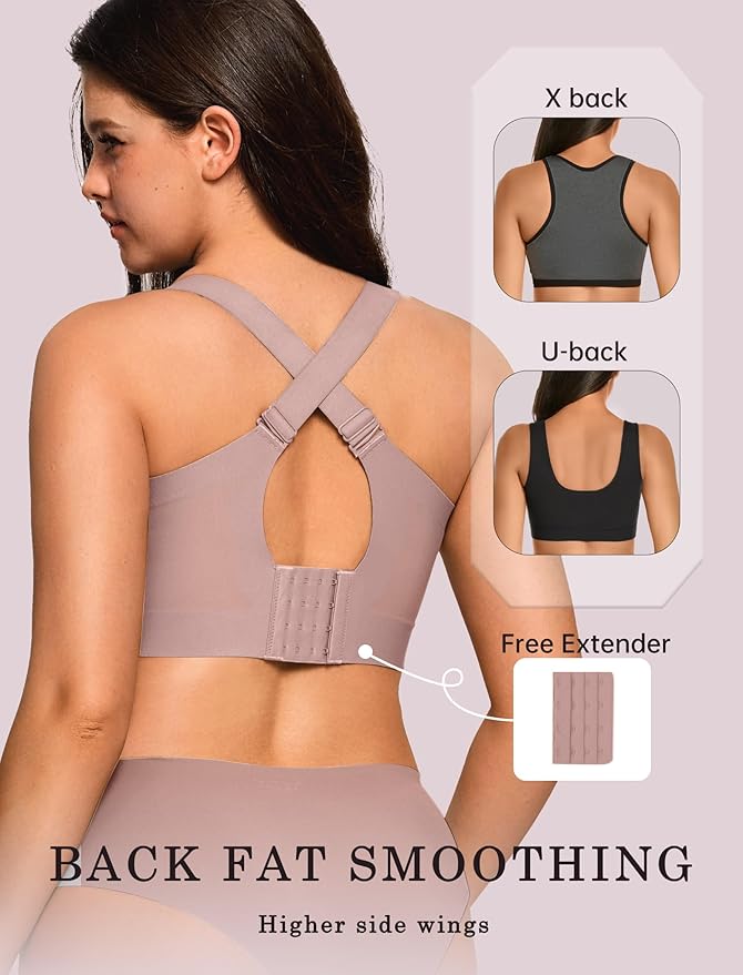 OEAK Womens Wireless Jelly Bra Plus Size Supportive Seamless Bras Full Coverage Push Up Comfortable No Underwire Tshirt Bras
