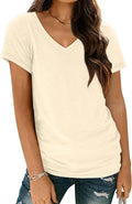 AUTOMET T-Shirts Short Sleeve V Neck Tees Tops for Women Fashion Trendy Lightweight Soft Casual Summer Outfits Clothes 2026