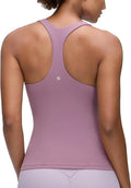 CRZ YOGA Butterluxe Workout Racerback Tank Tops for Women - Padded Athletic Spandex Yoga Shirts with Built in Bra